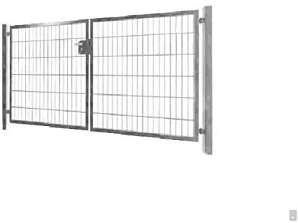 Doppelflügeltor Einfahrtstor Gartentor Tore Hoftor verzinkt 400cm x 143cm inkl. Pfosten