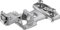 Selekta Pro 2000 E Charnière de base 180°, support -3,2 mm, avec manchons d'écartement, nickelé