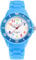 Alienwork Kids Lernuhr Kinderuhr Jungen Mädchen Hellblau Silikon-Armband Mehrfarbig Kinder-Uhr Wasserdicht 5 ATM Zeit Lernen