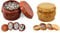 CDIYTOOL Herb Grinder, 2 Piece Wooden Herb Spice Grinder Crusher Mini-scraper with Magnetic Lid Pollen Catcher for Dried Spices, Herbs for Home Kitchen