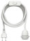 ledscom.de Câble textile LEKA, fiche, interrupteur, blanc, 3 m, douille de lampe, 1x E27 max. 60W