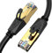 HASA zone Cable Ethernet de Red Cat 8 1.5m, Cable Internet con Conector RJ45 Oro Alta Velocidad 40 Gbps / 2000 Mhz Cable LAN