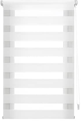 Blindecor Indus Store Jour Nuit sans percage | Couleur Blanc 60 x 220 cm (L x H) | Taille du Tissu 57 x 215 cm | Store enroleur Fixation avec ou sans perçage