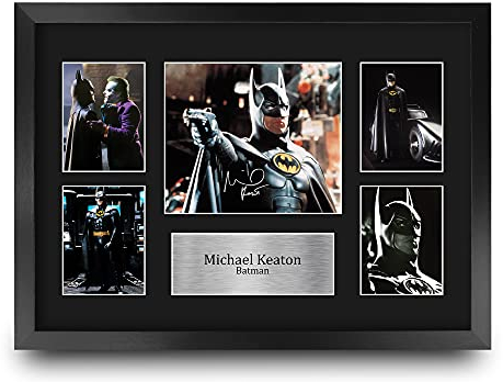 HWC Trading FR A3 Michael Keaton Batman Geschenke Gedruckt, Signiert Autogramm Bild Für Film-Erinnerungsstücke-Fans - A3 Framed