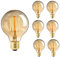 YOUDIAN Vintage Edison Light Bulb, Dimmable Vintage Light Bulbs 40W E27 Screw Decorative Spiral Filament Bulbs Soft G80 220V Warm White Lights (6 Pack)