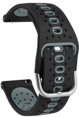 OVERSTEP Armband Kompatibel mit Vivoactive 3/Venu/Vivomove 3/Luxe/Style/HR, 20mm Weiche Silikon Armbänder Sport Ersatzband für Vivoactive 3 Music/Forerunner 245/645 Music