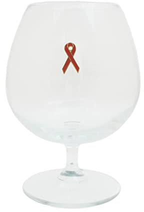 Gamekeepers Cottage gifts Red Ribbon Brandy Cognac Glass Gift 25 Oz 474