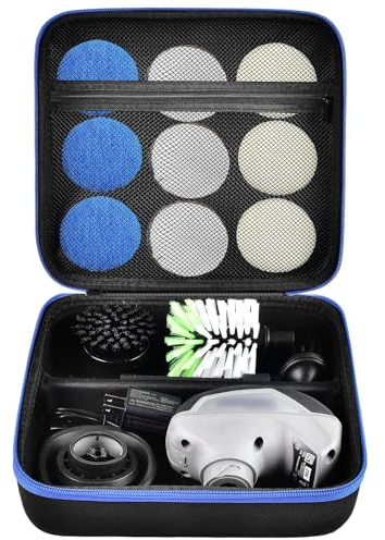 Case for Dremel Versa Power Scrubber Kit Cleaning Tool PC10-07/ PC360-5 Grout Brush, Bathroom Shower Scrub Kitchen & Bathtub Cleaner Holder for More Kinds Spin Scrubbers, Sponge Pads(Box Only)