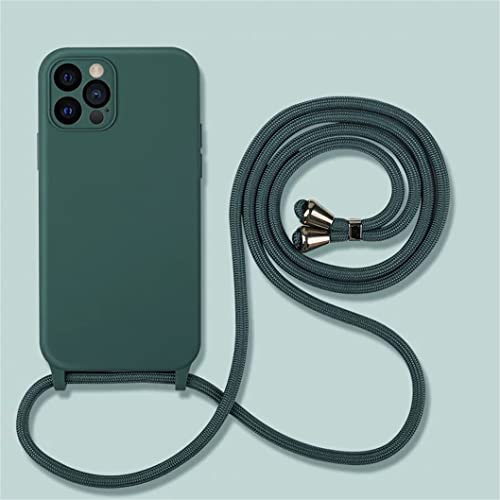 Jacyren Handykette Hülle für iPhone 13 Handyhülle, Necklace Hülle mit Band iPhone 13 Flüssig Silikon Hülle mit Kordel zum Umhängenband Schutzhülle Case für iPhone 13 Handyhülle