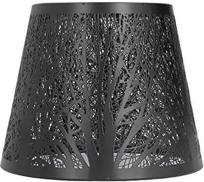 SONK Abat-Jour, Couvercle de Lampe en Fer forgé en Forme d'arbre forestier Bonne Dissipation Thermique E27 Mini pour Chevet pour la Maison pour Chambre(Le Noir)