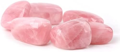 TENET - 5 PEZZI pietra naturale burattata levigata per cristalloterapia, reiki e meditazione - 20-25 mm (QUARZO ROSA)