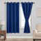 JIUZHEN Vorhänge Blickdicht mit Ösen Verdunklungs Gardinen Schlafzimmer Blickdichte Vorhänge Ösenschal Vorhang gegen Kältes und Hitze Curtains Blackout ThermoVorhang 2er Set137x117cm(HxB) Königsblau
