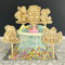 Luck and Luck Personalised Winnie the Pooh Cake Decorations, Childrens Birthday Party Cake Toppers, Wood Cake Decoration, Customisable Cake Topper (5 pcs)