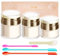 JPNK Airless Pump Bottles Empty Cosmetic Container with Silicone Spatula Set for Creams Gels Lotion Toiletry (New Gold)