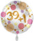 Shiny Dots 39+1-40. Geburtstag Ballon Folienballon 43cm