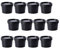 12Pcs Ice Cream Containers 100g Freezer Storage Tubs with Lids Reusable Small Ice Cream Tubs Silicone Freezer Food Storage Containers for Home Kitchen (Black)