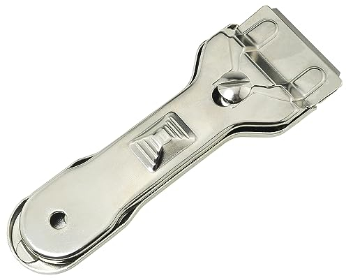 Pro Bamboo Kitchen All Metal Heavy Duty Scraper Tool (5 blades) for Removing Stains and Cleaning Stovetops Countertops Appliances and Glass Debris