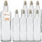 KADAX Lot de 8 bouteilles en verre avec bouchon en liège - Bouteilles à liqueur transparentes à remplir - Bouteilles à remplir pour boissons faites maison - Bouteilles de liqueur réutilisables, K9366