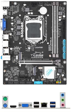 Docooler JINGSHA LGA 1151 Socket LGA1151 CPU Processors Desktop Motherboard 2*DDR4 Up to 32GB 1*PCIE3.0 x16 Slot Home Office Gaming Motherboard 3*SATA3.0 1000mbps Fast
