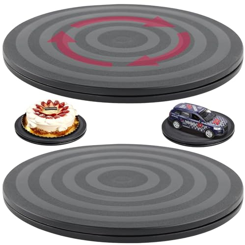 2 soportes giratorios de 360° con rodamientos de bola, 20 cm plano giratorio, base giratoria para TV, plantas en maceta, altavoces, ordenadores portátiles, monitores, objetos de artesanía