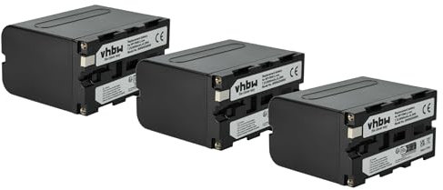 vhbw 3X Akku kompatibel mit Yongnuo YN-216 5500K, YN-216 3200-5500K, YN-1200 CRI 95+ 5500K Videokamera Camcorder (6000 mAh, 7,2 V, Li-Ion)