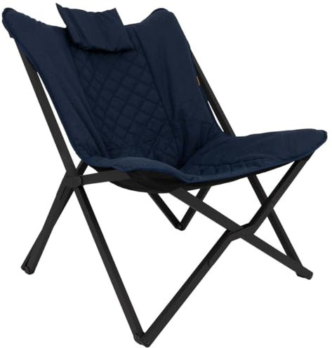 Bo-Camp Schmetterling Stuhl Molfat Camping Garten Lounge Stuhl Sessel Klappstuhl blau