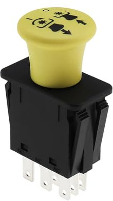 VGOL 1PC Interruttore PTO Compatibile con John Deere L120 L130 D140 D150 D155 Compatibile con Trattorini Scotts L2048 L2548 430-559 77,4x43,7x24,1mm