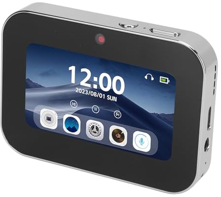 Cuifati 64 MP Touchscreen-Digitalkamera, 4K 16-facher Zoom, Reise-Videokamera für Nachtsicht, 3-Objektiv-Videokamera mit Wecker-Lautsprecher-Blitz, Ideal für Videos und Fotos mit