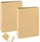 XIAQICA 2 Stück Ringbuchordner A5 Nachfüllbar Kraftpapier Ringordner A5 Ringbuch Kraft Loseblattpapier Kraftpapier-Binderschale mit 2 Ringen für Schule, Büro (23.5 x 17.5 cm)