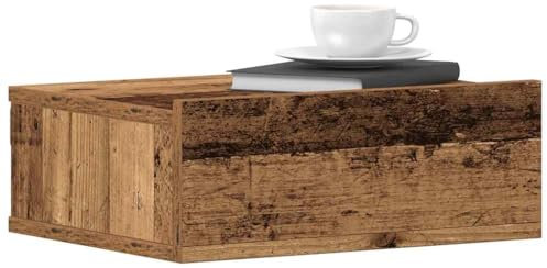 Rantry Hängeschrank aus antikem Holz, 40 x 30 x 15 cm, aus mehrschichtigem Holz, Sideboard, Bodenschrank, Büromöbel, Nachttisch, Anrichte für Schlafzimmer