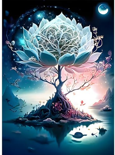 Tyanlenr 5D Árbol de la Vida Pintura Diamantes, Diamond Painting Adultos Árbol de la Vida, 5D DIY Diamond Painting Kit Completo, Pintura Diamante 5D para Decoración de Pared del Hogar, 30x40 CM