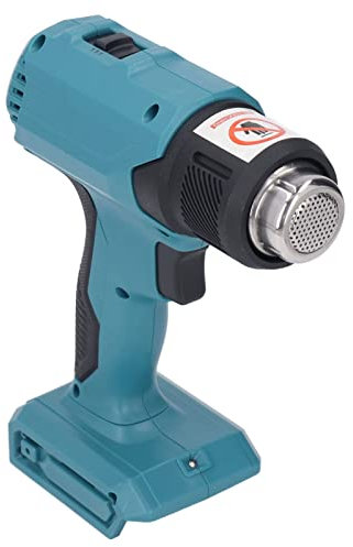 Cordless Heat Gun, Schnelle Heizung, Anti -Slip -Griff, Luftauslass aus Rostfreiem Stahl, Breite Anwendung, Tragbare Handheld -wiederaufladbare Heizmaschine mit 4pcs -Düse, (Blau)