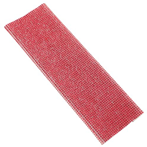 Abaodam Microphone Handle Cover Sparkling and Sturdy Rhinestone Red with Easy to Install Fabric Design Mic Decorative Sleeve for Handheld Microphone for Party Or Show