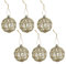 6 ornamenti a sfera di Natale in filo di ferro paillettes squame palline pendenti albero matrimonio festa decorazione ornamenti palla di Natale bianco
