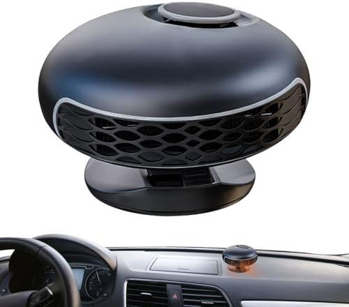Chauffage de voiture portable 2 en 1 pour pare-brise de voiture – Dégivreur portable 12 V pour fenêtres de véhicules Chauffage rapide de l'air