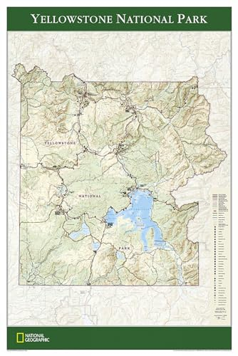 Yellowstone National Park - Poster: Wall Maps U.S. (National Geographic Reference Map)
