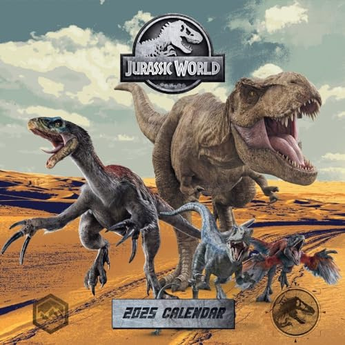2025 Calendar Jurassic World Month to View Square Calendar Official Product
