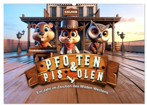 Pfoten und Pistolen: Ein Jahr im Zeichen des Wilden Westens (Wandkalender 2026 DIN A2 quer), CALVENDO Monatskalender: Ein staubiges Jahr voller Wildwest-Charme. (CALVENDO Wissenschaft)