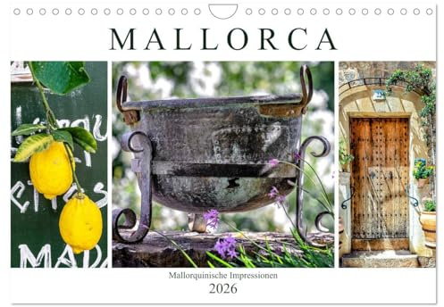 Mallorca - Mallorquinische Impressionen (Wandkalender 2026 DIN A4 quer), CALVENDO Monatskalender: Stimmungsvolle Bilder aus dem Nordwesten der wunderschönen Balearen Insel. (CALVENDO Orte)