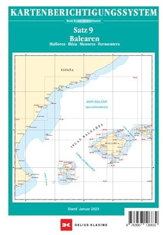 Berichtigung Sportbootkarten Satz 9: Balearen (Ausgabe 2023): Mallorca - Ibiza - Menorca - Formentera