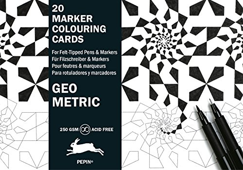 Geometric: Marker Colouring Postcards