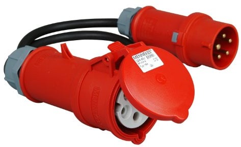 Kopp 147504007 - Cavo adattatore cee, spina cee a 5 poli da 16A, presa 32A