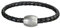 SilberDream Lederarmband geflochten 4mm grau 19cm mit Edelstahl Magnet Verschluss für Damen oder Herren Leder Armband Echtleder LS1471