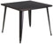 Flash Furniture Commercial Grade 35.5 Square Metal Indoor-Outdoor Table, Black-Antique Gold