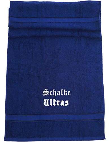 ShirtShop-Saar Schalke Ultras; Städte Badetuch, dunkelblau