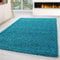 Carpettex Shaggy-Teppich, Hochflor, Wohnzimmer, Florhöhe 3 cm, einfarbig, Türkis, 120 x 170 cm