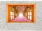 Runa Art Fototapete Fenster zum Blumen Allee Modern Vlies Wohnzimmer Schlafzimmer - Made in Germany - Weiss Rosa 9211010b
