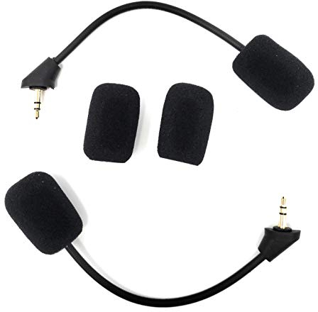 2-Pack Replacement Cloud Alpha Game Mic TNE 3.5mm Microphone Boom only for Kingston HyperX Cloud Alpha PS4 Xbox One Nintendo Switch Computer PC Mac Gaming Headsets