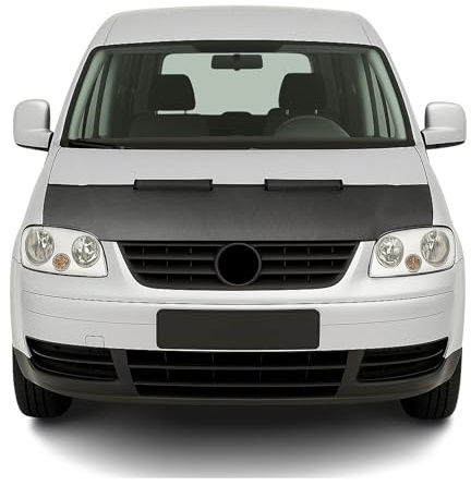 OMAC Haubenbra Halb für VW Caddy Touran 2003-10 Vinyl Carbon | Steinschlagschutz, Carbon-Optik, fahrzeugspezifisches Design, Car Bonnet Bra
