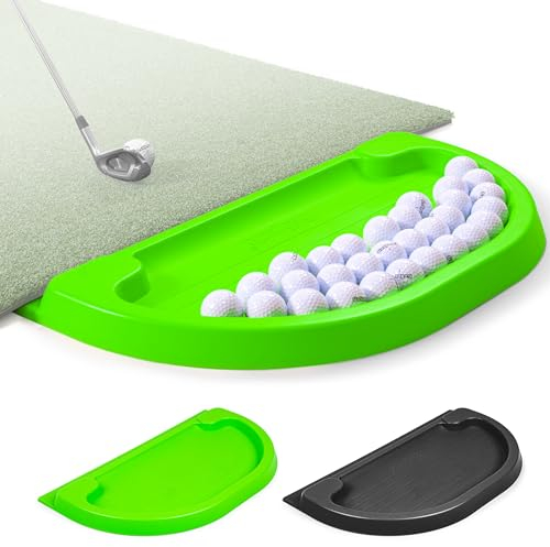 GoSports All-Weather Golf Ball Tray, Great Accessory for Home Practice and Compatible with All Hitting Mats, Green